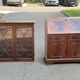 English solid wood donkey back writing desk, 20th century