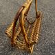 vintage rattan magazine rack