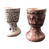 Pair of ceramic egg cups by Jean Austruy