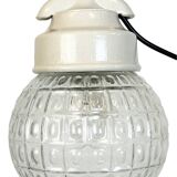 Vintage White Porcelain Pendant Light, 1970s