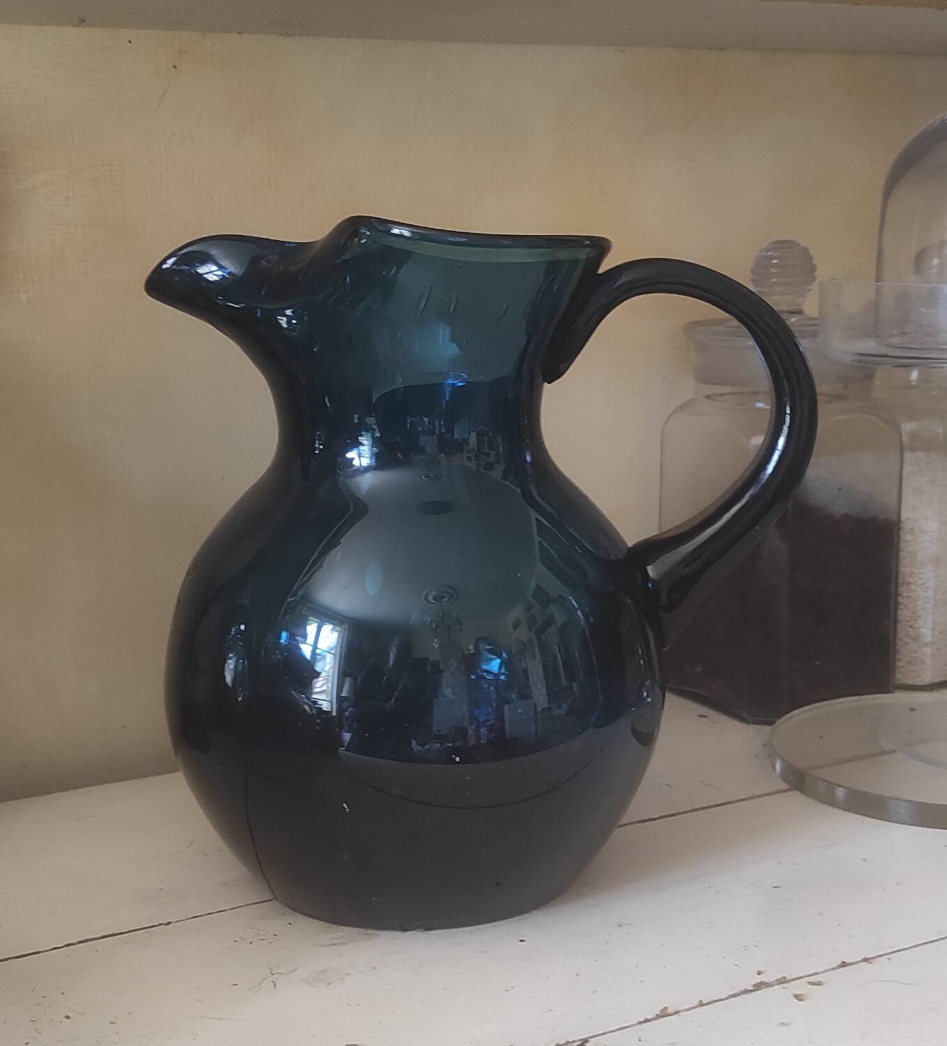 XXL blown glass pitcher