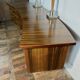 Mid Century Retro Vintage Walnut executive Desk by Morris of Glasgow curved