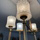 Brass and glass chandelier 1970