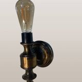 Lámpara de pared vintage de latón dorado, años 60