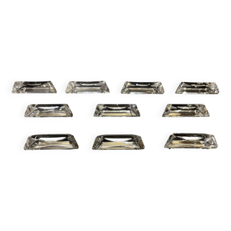 10 knife rests or chopstick holders Crystal St-Louis