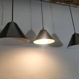 Enameled sheet metal pendant lights