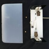 Applique blanche et noir en perplex vintage 1960