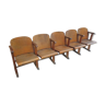 Old cinema chairs, oak theater chair, foldable