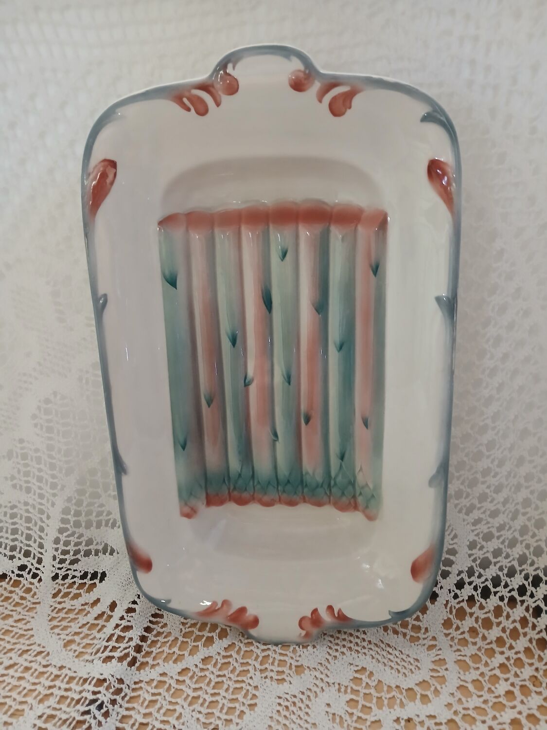 Old Barbotine dish from Digoin and Sarreguemines