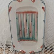 Plat ancien Barbotine Digoin et Sarreguemines