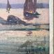 Emile Gauffriaud (1877-1957) painting HSP seaside with sailing boats.