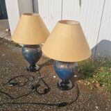 Pair of porcelain lamps from 1970
