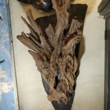 Natural wood sculptural coat rack