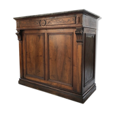 Marble and walnut trade counter 19th century