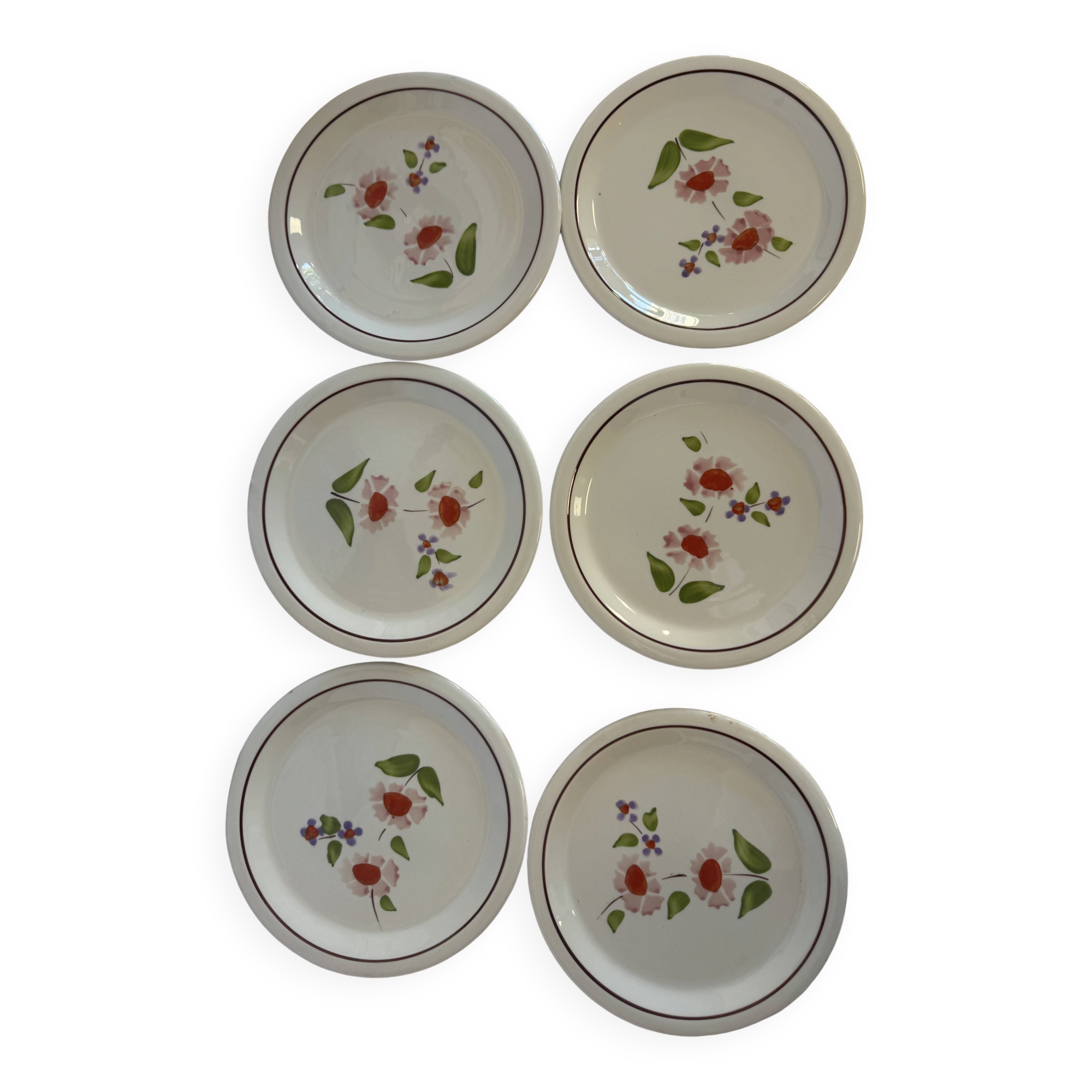 Flowered dinner plates