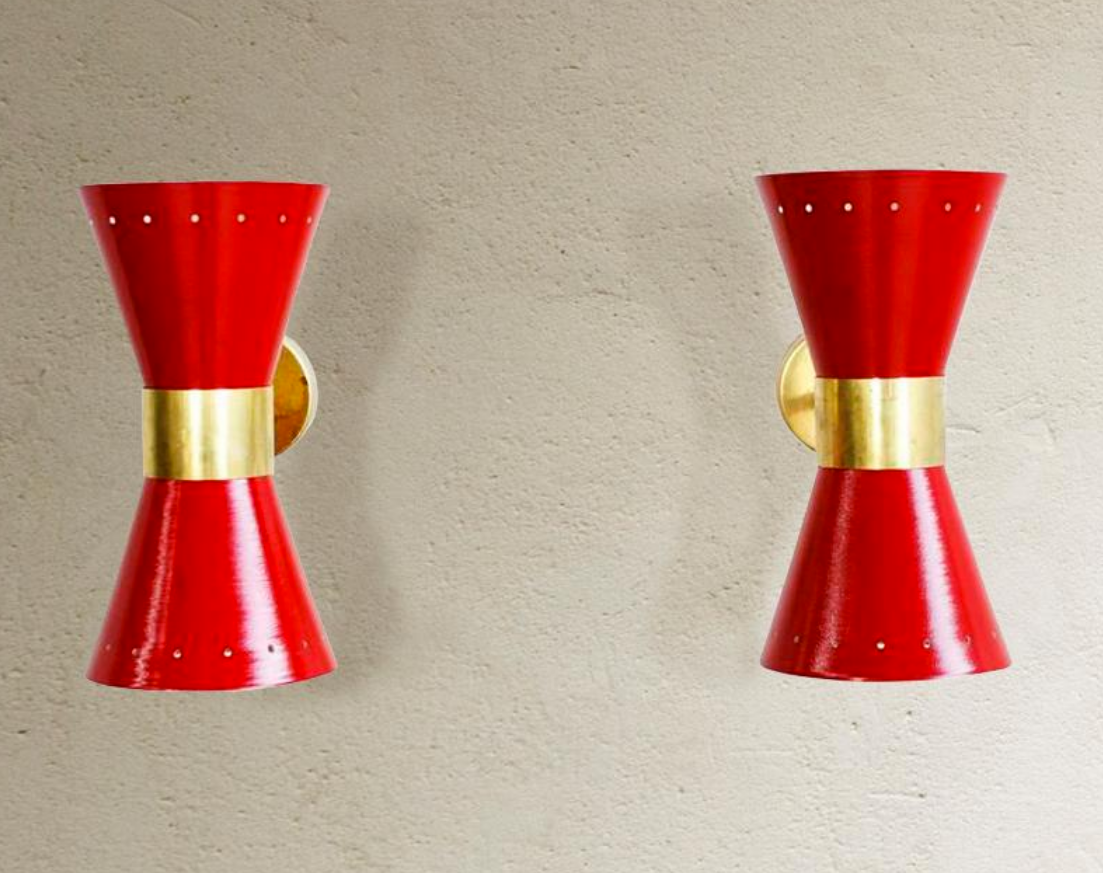 Wall lamps in the style of Italian creations of the 1950s