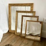 set of 4 mirrors in wood and gilded stucco early 20th century