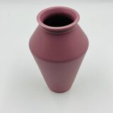 Vintage matte powder pink ceramic vase