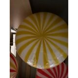 Italian Glass Swirling Multicolors Pendant Sphere