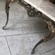 Vintage marble and brass coffee table