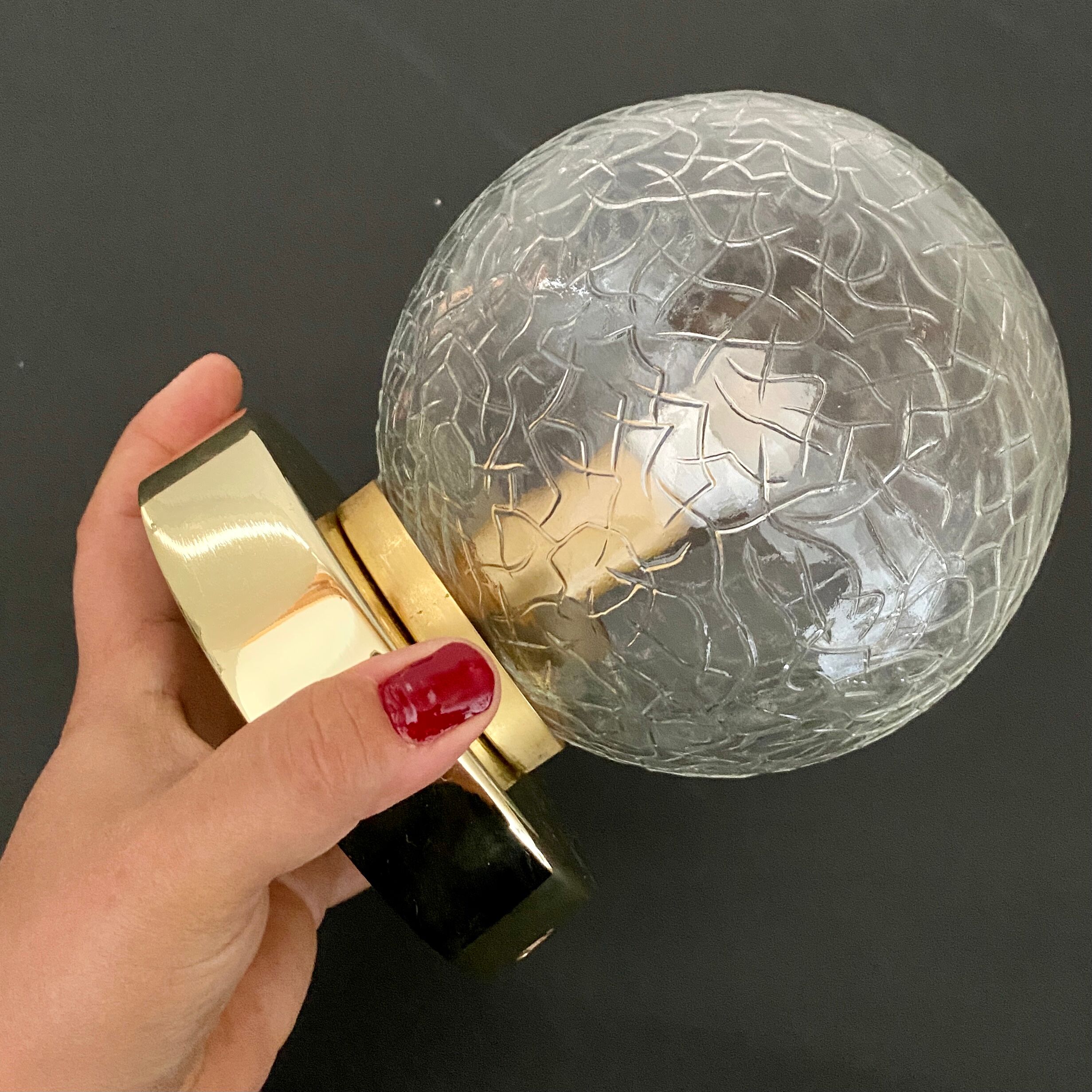 Wall lamp vintage glass globe