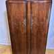 Art Deco Burr Walnut Vintage Brocante Gents Wardrobe (1930–1940)