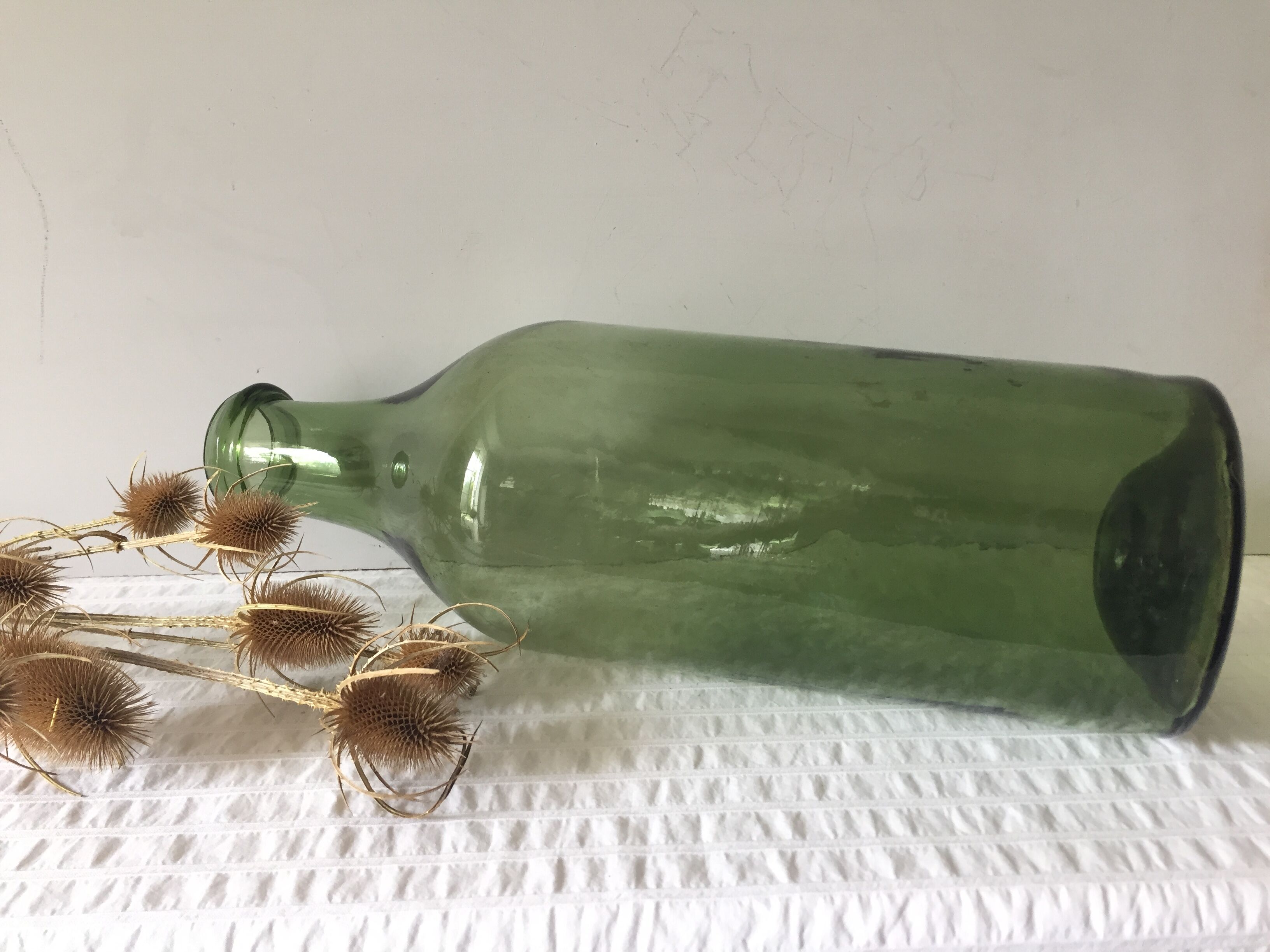 Bouteille en verre épais bulle au format XXL