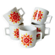 Set of 5 porcelain coffee cups from the 70s - Bavaria Germany