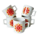 Set of 5 porcelain coffee cups from the 70s - Bavaria Germany