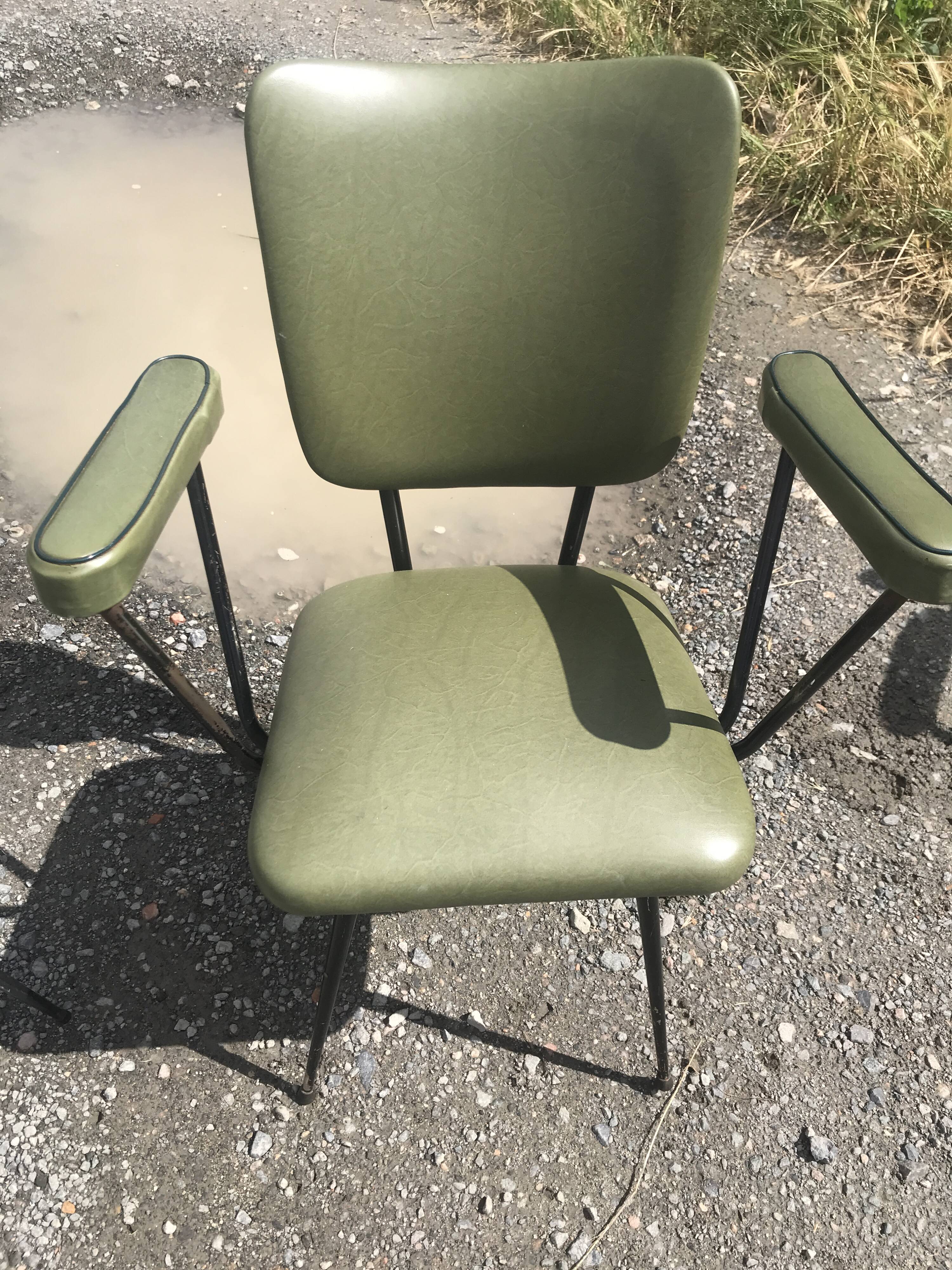 Fauteuil vintage kaki