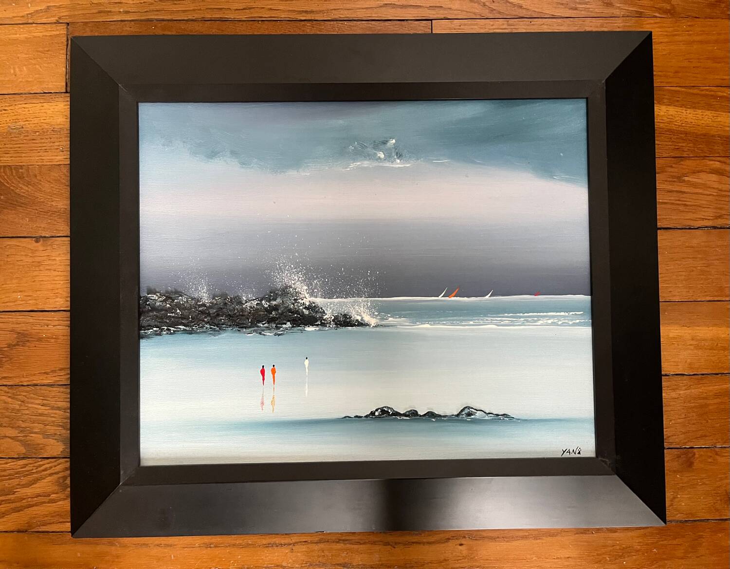 Huile sur toile - bord de mer