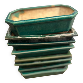 8 Art Deco ceramic planters or bonsai pots