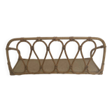 Etagere vintages en rotin par Louis Sognot dans les années 60 Bookshelf