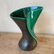 Vase en céramique noire et verte, 1950