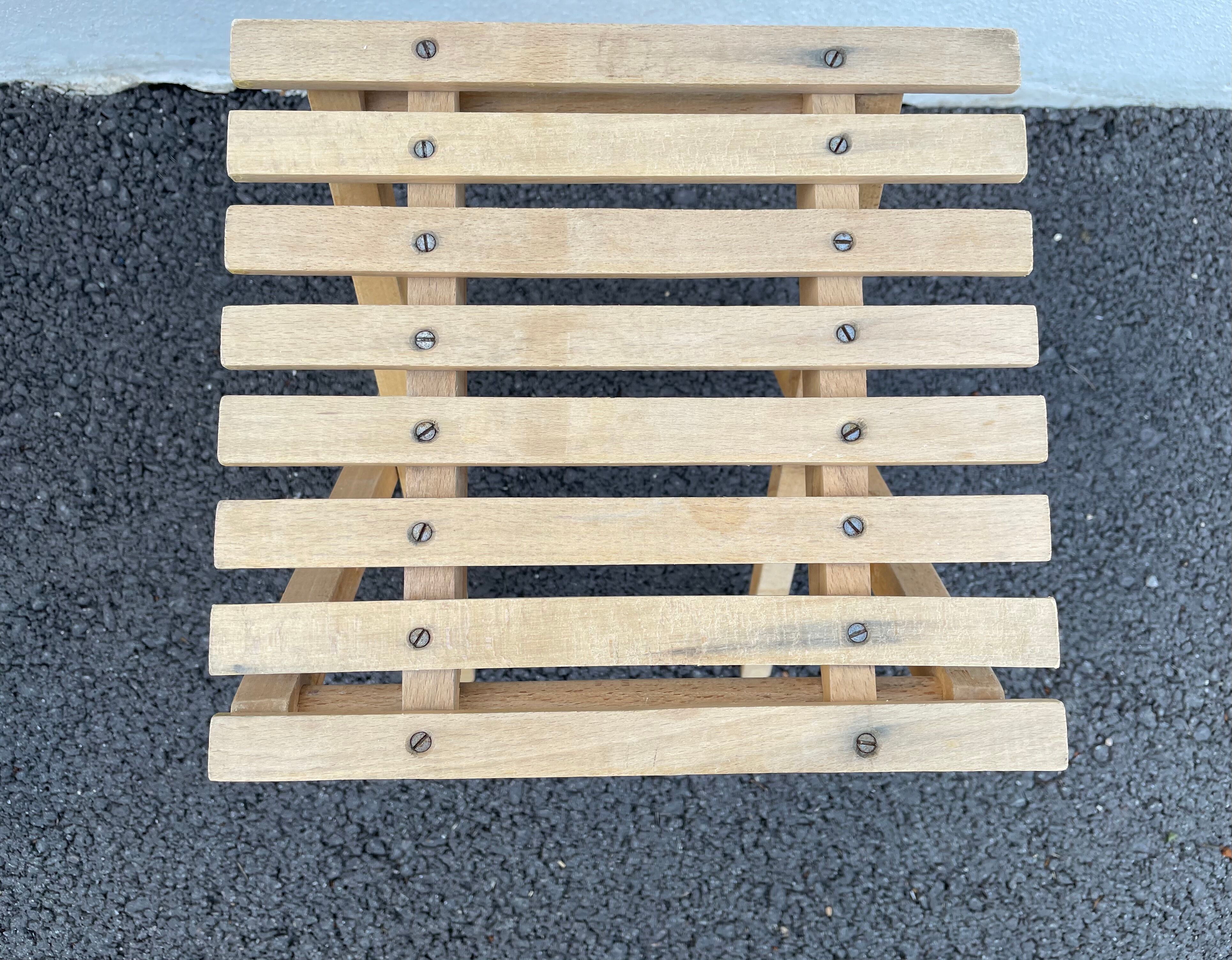 Vintage wooden folding stool