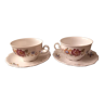 2 tasses et soucoupes en porcelaine allemande lehmann weiden (bavaria)