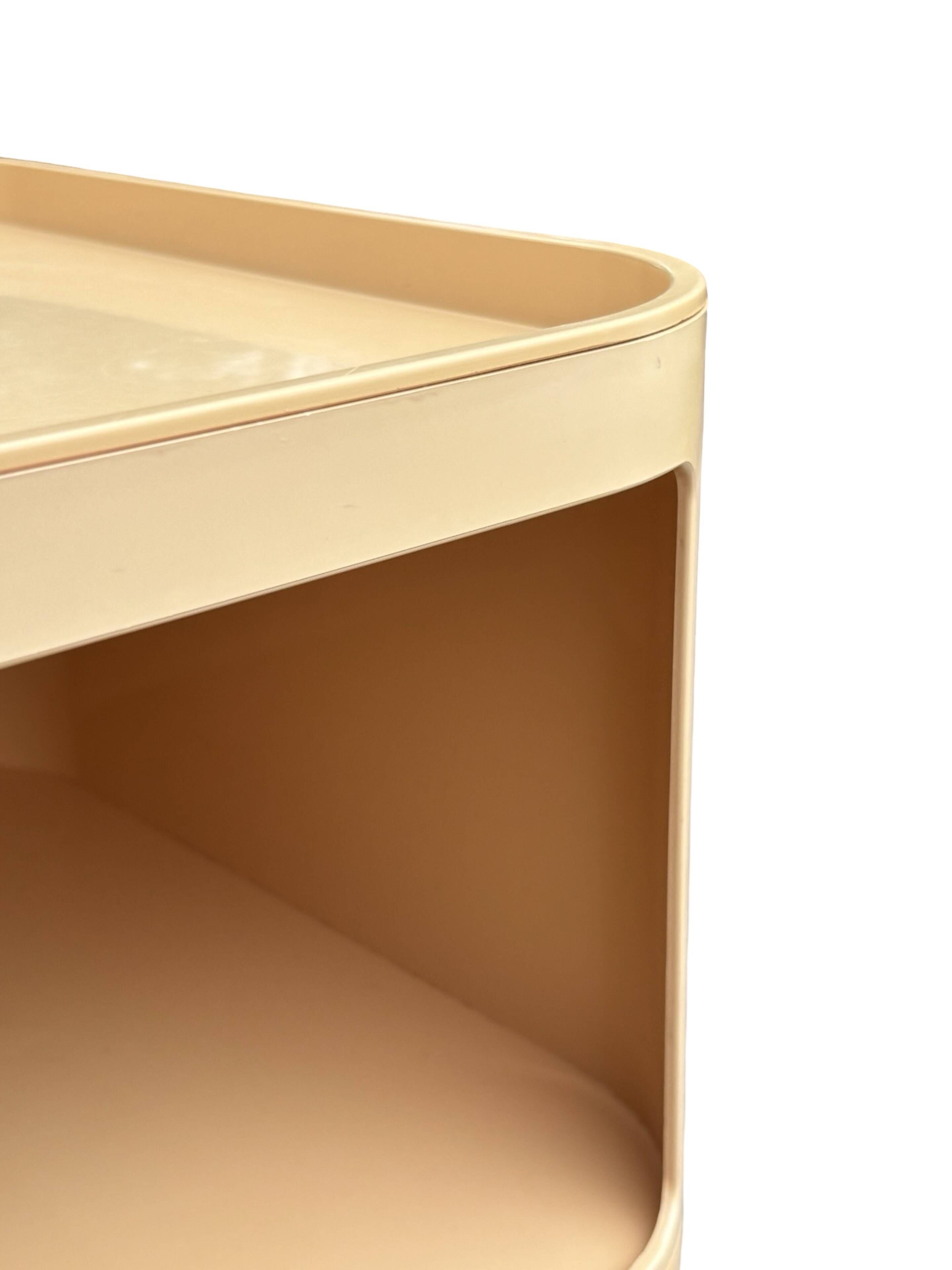 Ensemble vintage de deux chariots Kartell Componibili 4970 par Anna Castelli