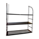 Black metal string shelf