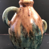 Vase with asymmetrical handles in Flemish stoneware