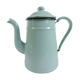 Cafetière émaillée vert d'eau