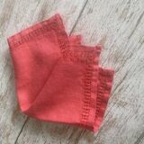 Lot de 4 serviettes à apéro anciennes - 28x28 cm - Métis