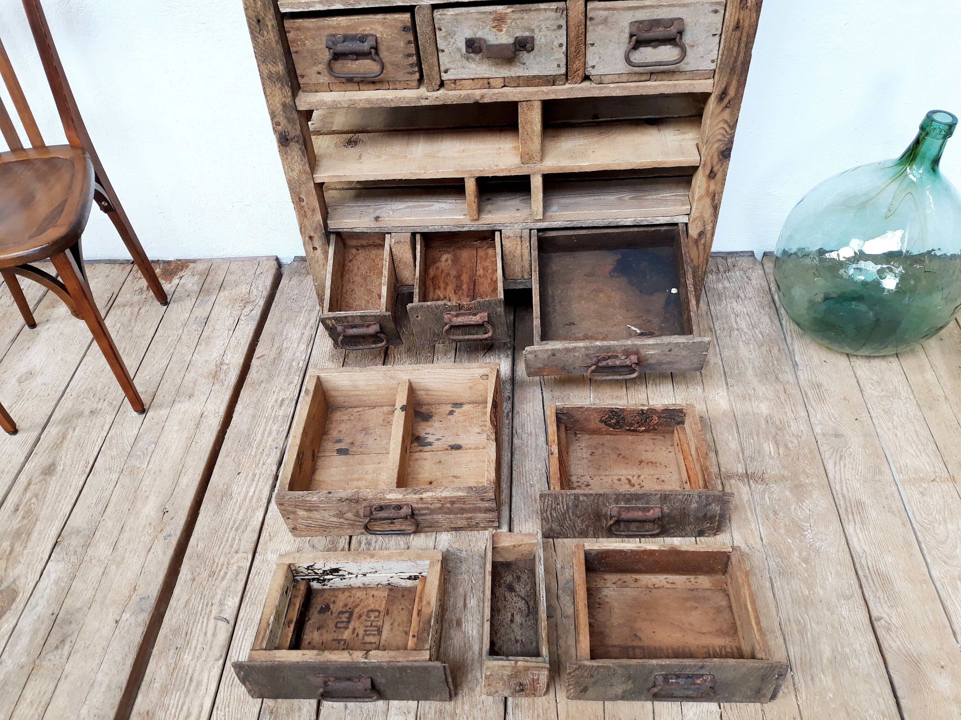 Craft cabinet with drawers