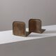 Pair of hand-hammered brass bookends by Hayno Focken