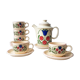 Vintage handmade earthenware coffee service for 5 people