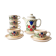 Vintage handmade earthenware coffee service for 5 people