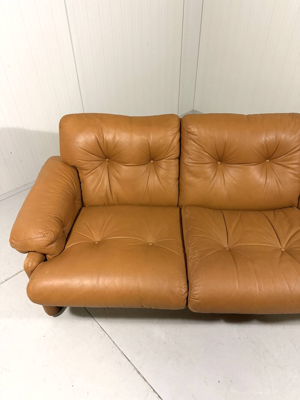 Canapé Coronado en cuir de Tobia et Afra Scarpa pour B&B Italia