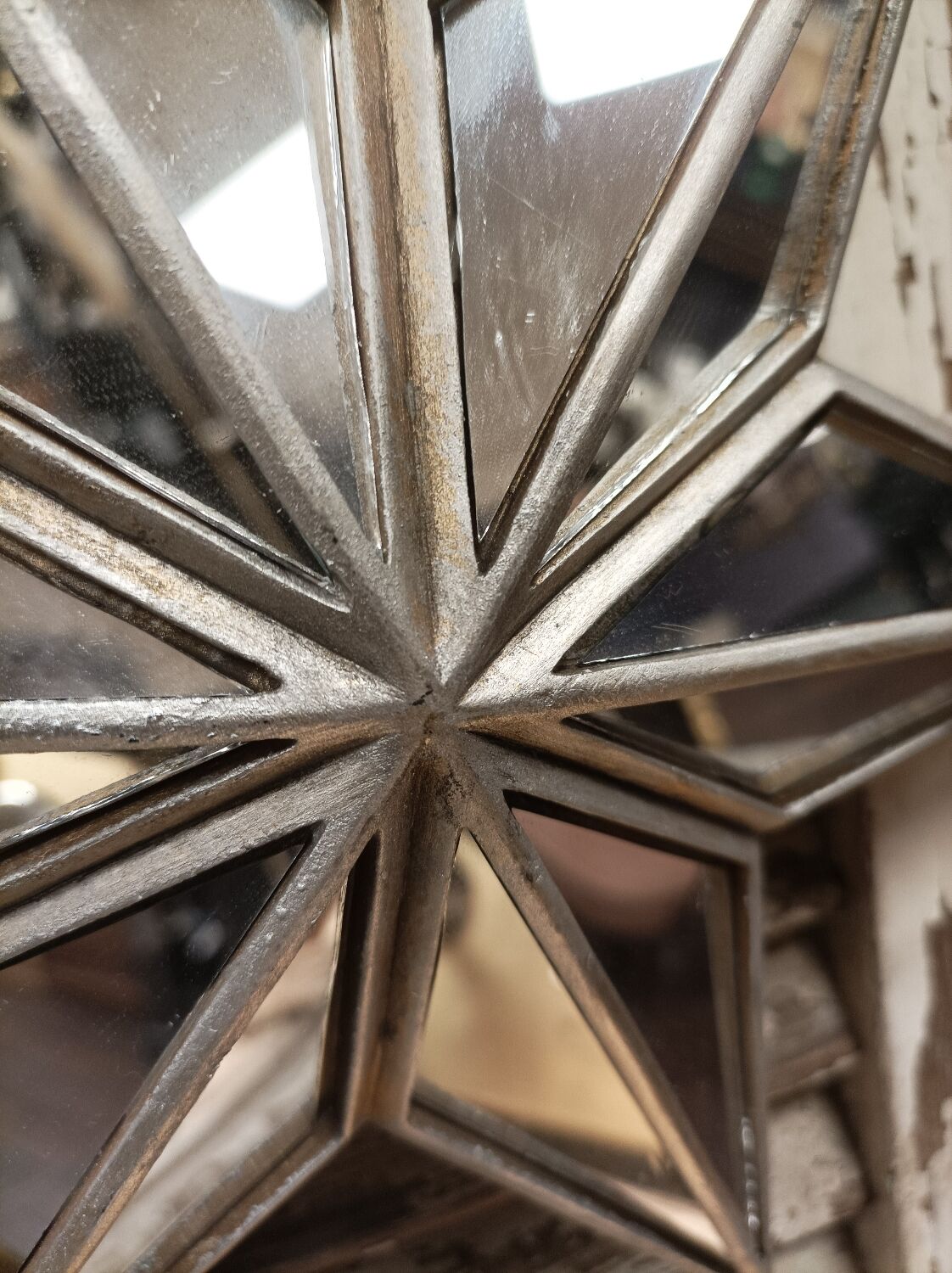 28 cm silver star mirror