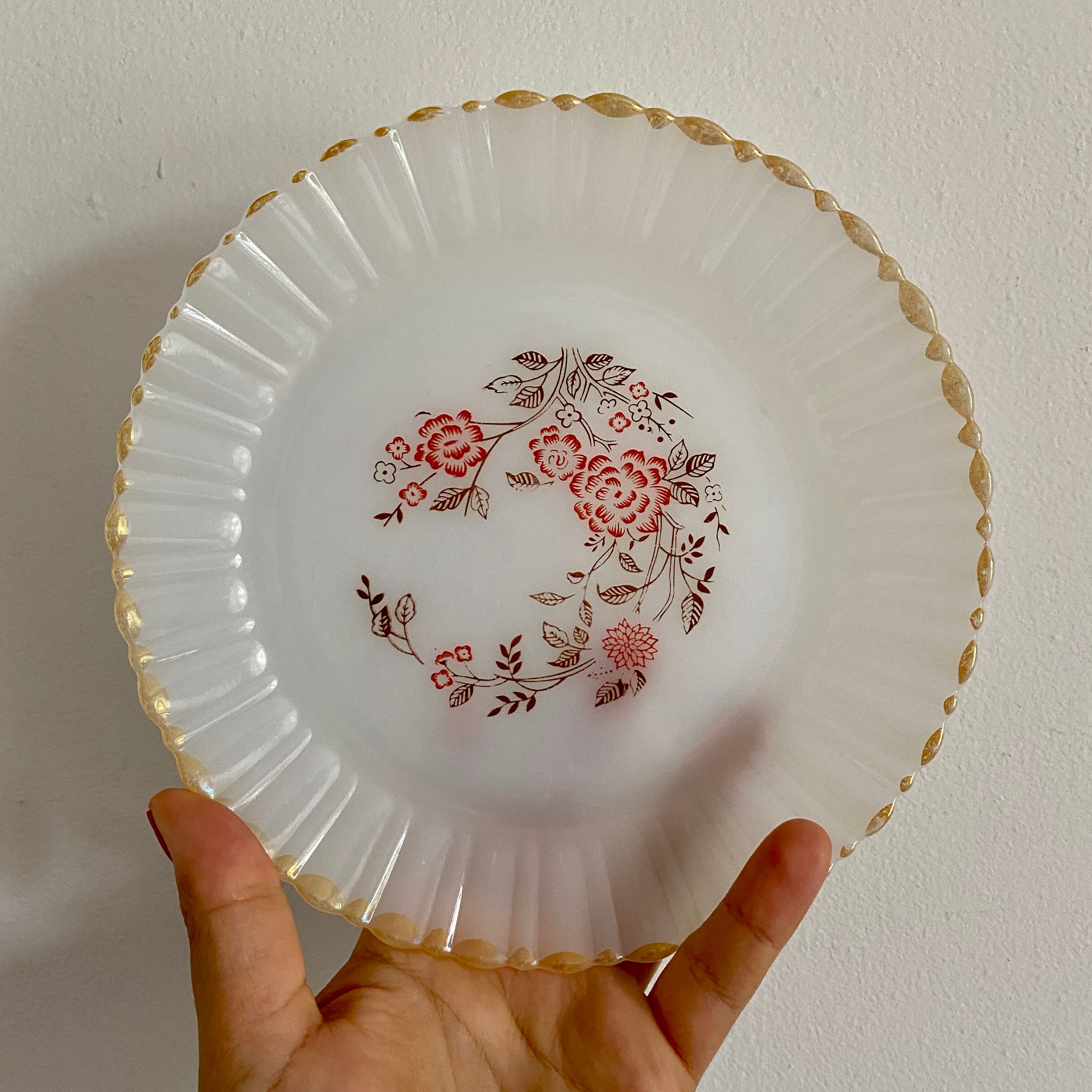 Lot de 6 assiettes à dessert vintage Termocrisa