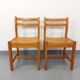 Pair of vintage pine chairs from the 70s