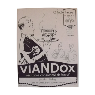Pub viandox 1926 Puybelle advertising poster